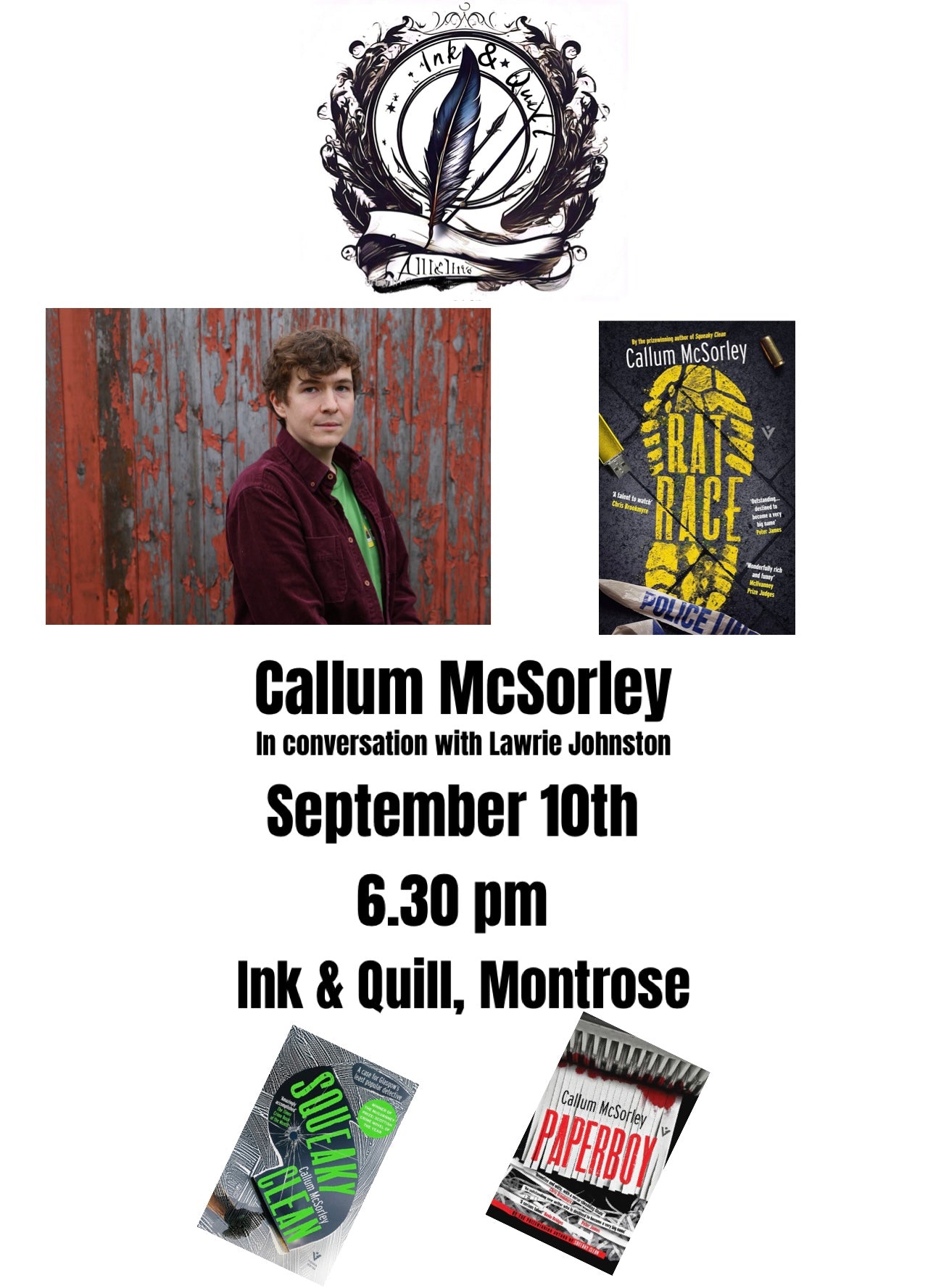 Callum McSorley , author event