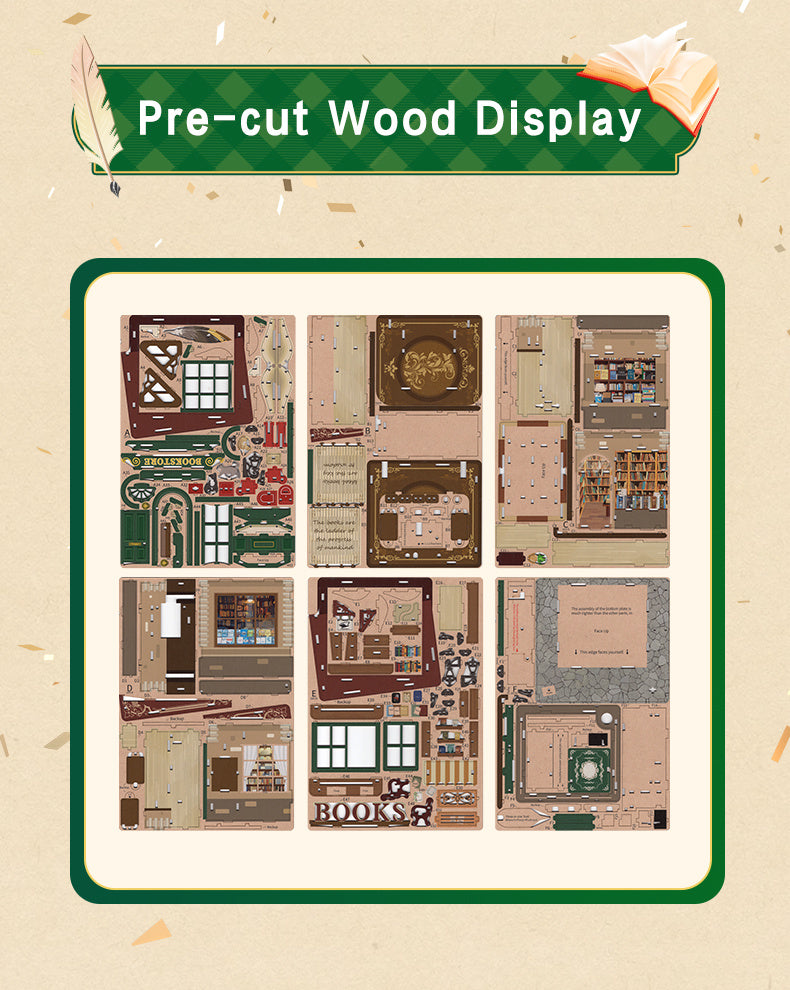 Time bookstore 3d puzzle