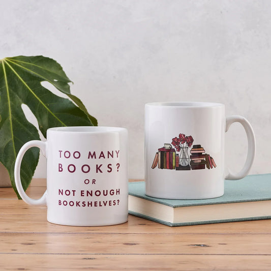 Too many books mug