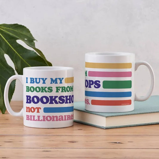 Bookshops not billionaires mug