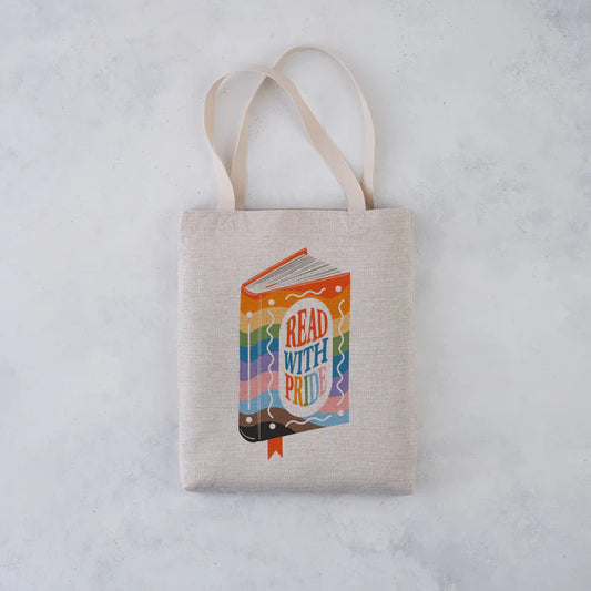 Read with pride tote bag