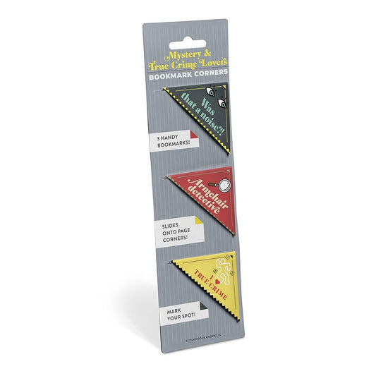 Knock knock bookmark corners - true crime