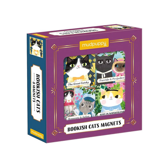 Bookish cats magnets
