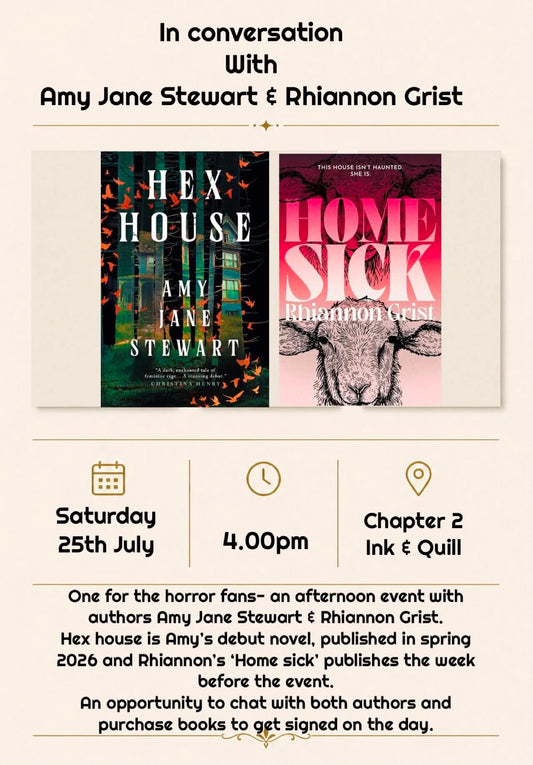 Author event - Amy Jane Stewart & Rhiannon Grist - horror