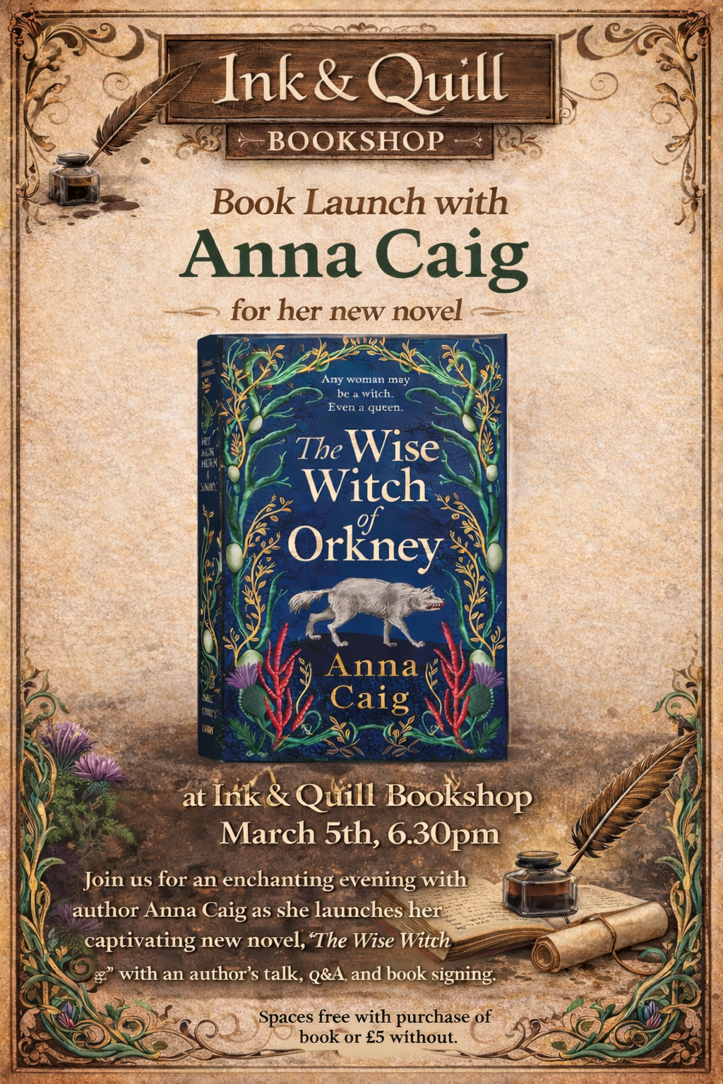 The Wise witch of Orkney book launch with Anna Caig